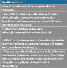 Staattisen ja dynaamisen sivuston erot.